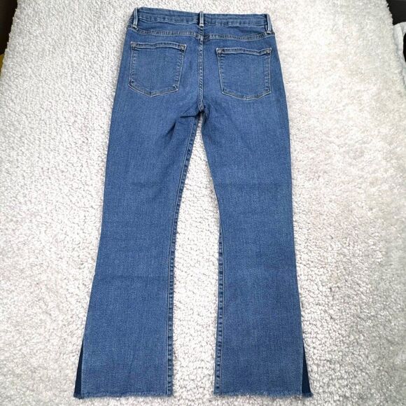 FRAME Le Crop Mini Boot Jean Raw Hem Austin Wash - Picture 3 of 11